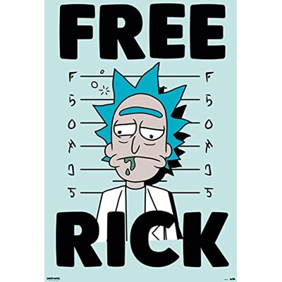 Grupo Erik Poster Rick & Morty Free Rick Deco Maison, Decoration Murale, Affiche Décorative Grupo Erik Poster Rick & Morty Free Rick Deco Maison, Decoration Murale, Affiche Décorative