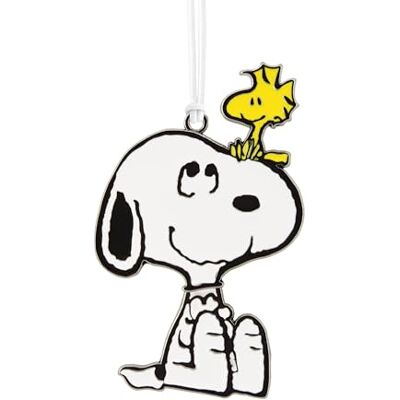 Hallmark SNOOPY and WOODSTOCK Décoration en métal en forme de cacahuètes, décoration à suspendre en métal, décoration de Noël à suspendre, cadeaux de Noël Hallmark SNOOPY and WOODSTOCK Décoration en métal en forme de cacahuètes, décoration à suspendre en métal, décoration de Noël à suspendre, cadeaux de Noël
