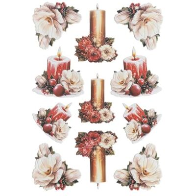 Ideen mit Herz Feuille d'autocollants 3D En relief Gaufrage de qualité supérieure avec effet 3D Feuille DIN A4 avec différents motifs (bougies de Noël 04) Ideen mit Herz Feuille d'autocollants 3D En relief Gaufrage de qualité supérieure avec effet 3D Feuille DIN A4 avec différents motifs (bougies de Noël 04)