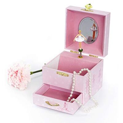 Trousselier Ballerine Boîte à Bijoux Musicale Idéal Cadeau Jeune Fille Phosphorescent Brille dans la nuit Musique Roméo & Juliette Colori Rose Trousselier Ballerine Boîte à Bijoux Musicale Idéal Cadeau Jeune Fille Phosphorescent Brille dans la nuit Musique Roméo & Juliette Colori Rose