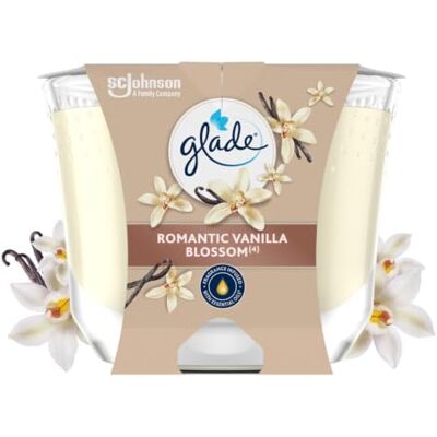 Glade BOUGIE LONGUE DURÉE ROMANTIC VANILLA BLOSSOM sans huile de palme Glade BOUGIE LONGUE DURÉE ROMANTIC VANILLA BLOSSOM sans huile de palme