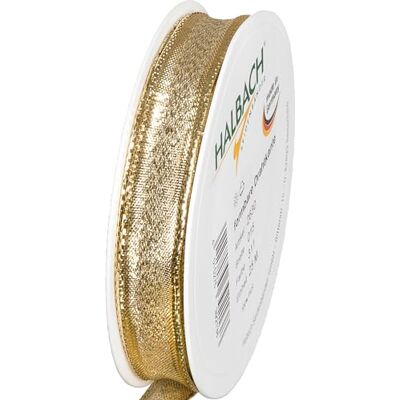Halbach Seidenbänder Ruban cadeau doré Fabriqué en Allemagne Avec bords métalliques malléables 15 mm x 25 m Ruban doré élégant pour mariage ou Noël Halbach Seidenbänder Ruban cadeau doré Fabriqué en Allemagne Avec bords métalliques malléables 15 mm x 25 m Ruban doré élégant pour mariage ou Noël