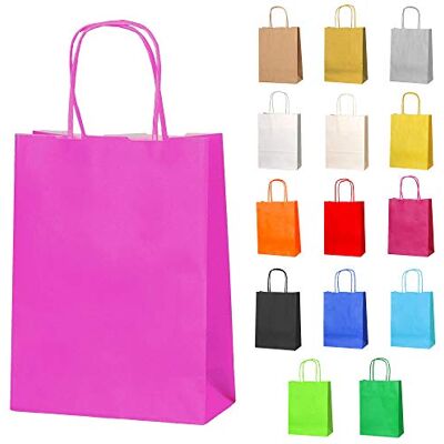 Thepaperbagstore 15 Petite sacs papier Roses anses torsadées 18x22x8cm Sacs kraft colorés pour bonbons, cadeaux, mariages, anniversaires, fêtes et événements Thepaperbagstore 15 Petite sacs papier Roses anses torsadées 18x22x8cm Sacs kraft colorés pour bonbons, cadeaux, mariages, anniversaires, fêtes et événements