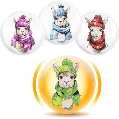 com-four ® Chauffe-sac à motifs d'animaux, chauffe-main réutilisable coussin chauffant de poche rond com-four ® Chauffe-sac à motifs d'animaux, chauffe-main réutilisable coussin chauffant de poche rond