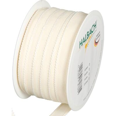 Halbach Seidenbänder Ruban décoratif aspect coton avec bord arqué, largeur : 15 mm, longueur : 25 m, ruban pour décorer et décorer des cadeaux et des occasions de fête, ruban décoratif à faire Halbach Seidenbänder Ruban décoratif aspect coton avec bord arqué, largeur : 15 mm, longueur : 25 m, ruban pour décorer et décorer des cadeaux et des occasions de fête, ruban décoratif à faire