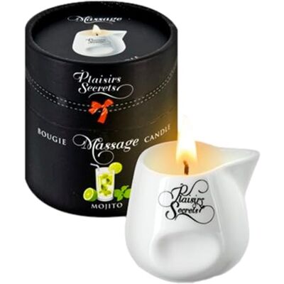 Plaisirs Secrets Bougie de Massage Gourmande Parfum Mojito 80 ml Plaisirs Secrets Bougie de Massage Gourmande Parfum Mojito 80 ml