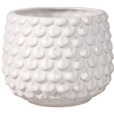 Bloomingville Pot de fleur Pinecone Pots de Fleurs décoratifs Couleur pour intérieur Style rétro créatif S (9,5 cm ø), blanc, Céramique Bloomingville Pot de fleur Pinecone Pots de Fleurs décoratifs Couleur pour intérieur Style rétro créatif S (9,5 cm ø), blanc, Céramique
