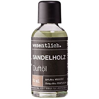 wesentlich. Huile parfumée Bois de santal 50 ml – Parfum fin pour diffuseur et lampe – Comme parfum d'ambiance ou pour la fabrication de bougies – Huiles pures de qualité supérieure en provenance wesentlich. Huile parfumée Bois de santal 50 ml – Parfum fin pour diffuseur et lampe – Comme parfum d'ambiance ou pour la fabrication de bougies – Huiles pures de qualité supérieure en provenance