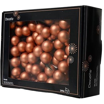 Kaemingk Brandy Lot de 144 boules de Noël sur fil de verre 2,5 cm Baies en miroir mat Petites boules décoratives Décoration de Noël et de Noël Kaemingk Brandy Lot de 144 boules de Noël sur fil de verre 2,5 cm Baies en miroir mat Petites boules décoratives Décoration de Noël et de Noël