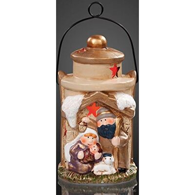 Hellum Décoration de Noël LED Lanterne avec figurines saintes de famille Décoration colorée éclairée Pile (1 x CR2032 incluse) Éclairage de décoration de table 520262 Hellum Décoration de Noël LED Lanterne avec figurines saintes de famille Décoration colorée éclairée Pile (1 x CR2032 incluse) Éclairage de décoration de table 520262