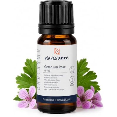 Naissance Huile Essentielle De Géranium Rosat (No. 116) 10ml Pure, Naturelle, Végan, Non Dilué Pour Aromathérapie, Diffuseur, Humidificateur, Mélange Massage Arôme Apaisant Naissance Huile Essentielle De Géranium Rosat (No. 116) 10ml Pure, Naturelle, Végan, Non Dilué Pour Aromathérapie, Diffuseur, Humidificateur, Mélange Massage Arôme Apaisant