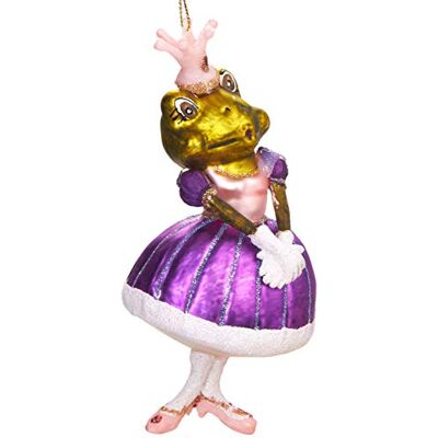 BRUBAKER Princesse grenouille avec boule de Noël peinte à la main en verre Décorations d'arbre de Noël soufflé à la main Figurines Drôle Pendentifs décoratifs Boule de Noël 14 cm BRUBAKER Princesse grenouille avec boule de Noël peinte à la main en verre Décorations d'arbre de Noël soufflé à la main Figurines Drôle Pendentifs décoratifs Boule de Noël 14 cm