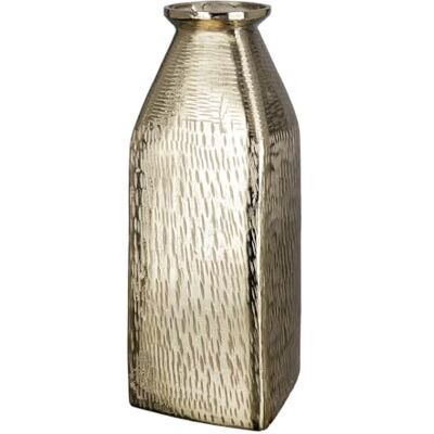 GILDE Vase Lola en aluminium Imperméable Surface grossière 30 x 11 cm Doré GILDE Vase Lola en aluminium Imperméable Surface grossière 30 x 11 cm Doré