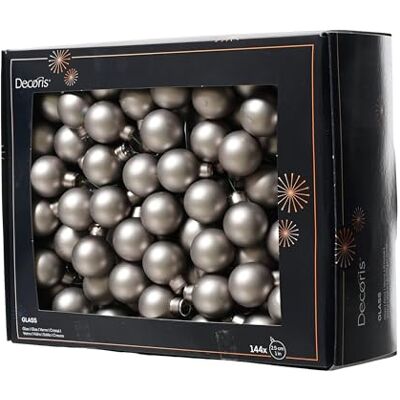 Kaemingk Lot de 144 boules de Noël sur fil de verre 2,5 cm Baies en miroir mat Petites boules décoratives Décoration de Noël et décoration de Noël Gris délicat Kaemingk Lot de 144 boules de Noël sur fil de verre 2,5 cm Baies en miroir mat Petites boules décoratives Décoration de Noël et décoration de Noël Gris délicat