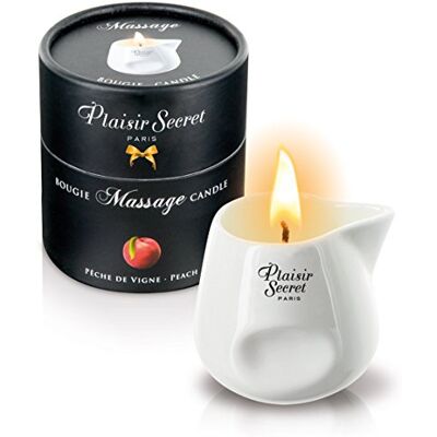 Plaisirs Secrets Bougie de Massage Gourmande Parfum Pèche 80 ml Plaisirs Secrets Bougie de Massage Gourmande Parfum Pèche 80 ml