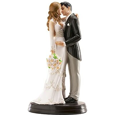 dekora , Figurine de mariage Marie et Jean pour gâteau de mariage 18 cm dekora , Figurine de mariage Marie et Jean pour gâteau de mariage 18 cm