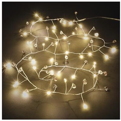 EMOS Guirlande LED en verre de 120 cm Pierres précieuses et 40 LED blanc chaud sur fil en grappe Minuterie 6/18 h Câble de 30 cm Fonctionne avec piles (3 x AA) Durée de vie : 10 000 h EMOS Guirlande LED en verre de 120 cm Pierres précieuses et 40 LED blanc chaud sur fil en grappe Minuterie 6/18 h Câble de 30 cm Fonctionne avec piles (3 x AA) Durée de vie : 10 000 h