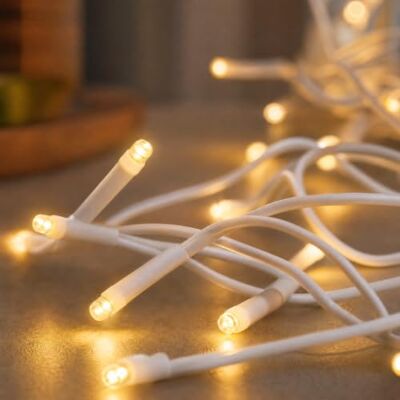 Hellum Lumières blanches 10 LED, 1,35 m de long, lumière blanche chaude classique, lumières de Noël avec prise, lumière artificielle pour sapin de Noël < 59 lumens 579109 Hellum Lumières blanches 10 LED, 1,35 m de long, lumière blanche chaude classique, lumières de Noël avec prise, lumière artificielle pour sapin de Noël < 59 lumens 579109