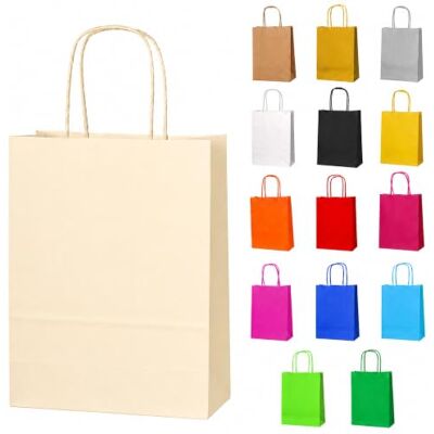 Thepaperbagstore 5 Petite sacs papier Crème anses torsadées 18x22x8cm Sacs kraft colorés pour bonbons, cadeaux, mariages, anniversaires, fêtes et événements Thepaperbagstore 5 Petite sacs papier Crème anses torsadées 18x22x8cm Sacs kraft colorés pour bonbons, cadeaux, mariages, anniversaires, fêtes et événements