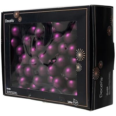 Kaemingk Lot de 144 boules de Noël sur fil de verre 2,5 cm Baies en miroir mat Petites boules décoratives Décoration de Noël et de Noël Figue Kaemingk Lot de 144 boules de Noël sur fil de verre 2,5 cm Baies en miroir mat Petites boules décoratives Décoration de Noël et de Noël Figue
