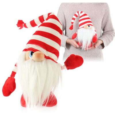 com-four ® Lutin de Noël XXL au design mignon, nain avec un chapeau décoration de lutin de Noël à poser support décoratif com-four ® Lutin de Noël XXL au design mignon, nain avec un chapeau décoration de lutin de Noël à poser support décoratif