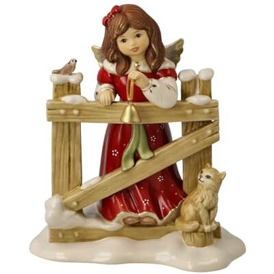 Goebel Figurine d'ange Visite du jardin Forêt d'hiver de Noël Goebel Figurine d'ange Visite du jardin Forêt d'hiver de Noël
