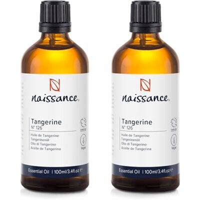 Naissance Huile Essentielle de Mandarine (Tangerine) (No. 126) 200 ml (2x100) pour Aromathérapie, Diffuseur, Mélange Massage, Fabrication de Bougies Naissance Huile Essentielle de Mandarine (Tangerine) (No. 126) 200 ml (2x100) pour Aromathérapie, Diffuseur, Mélange Massage, Fabrication de Bougies