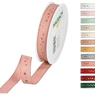 Halbach Seidenbänder 295 Ruban cadeau Noël en polyester Rose 15 mm x 18 m Halbach Seidenbänder 295 Ruban cadeau Noël en polyester Rose 15 mm x 18 m