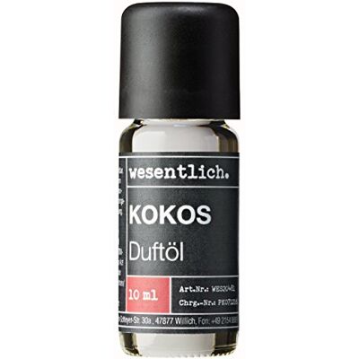 wesentlich. Huile parfumée noix de coco 10 ml – Parfum fin pour diffuseur et lampe – Comme parfum d'ambiance ou pour la fabrication de bougies – Huiles pures de qualité supérieure en provenance wesentlich. Huile parfumée noix de coco 10 ml – Parfum fin pour diffuseur et lampe – Comme parfum d'ambiance ou pour la fabrication de bougies – Huiles pures de qualité supérieure en provenance