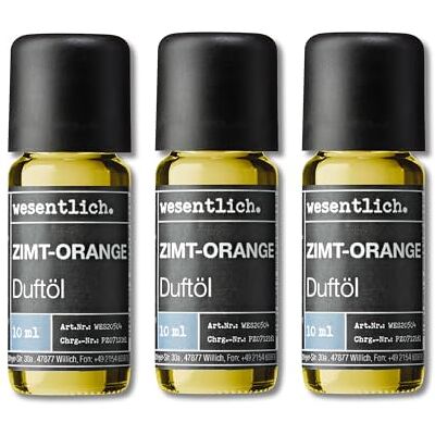 wesentlich. Lot de 3 huiles parfumées Compositions harmonieuses pour lampe à parfum, diffuseur et bougies Cannelle et orange wesentlich. Lot de 3 huiles parfumées Compositions harmonieuses pour lampe à parfum, diffuseur et bougies Cannelle et orange