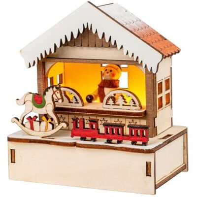 Ideen mit Herz Maison LED Marché de Noël Maisons miniatures Éclairage de Noël Décoration de Noël Décoration en bois Lumière d'ambiance Fonctionne avec piles (scène du marché de Noël 2) Ideen mit Herz Maison LED Marché de Noël Maisons miniatures Éclairage de Noël Décoration de Noël Décoration en bois Lumière d'ambiance Fonctionne avec piles (scène du marché de Noël 2)