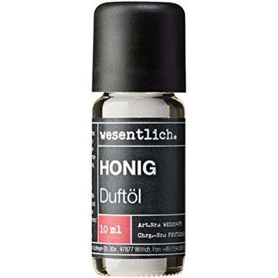 wesentlich. Huile parfumée au miel 10 ml – Parfum fin pour diffuseur et lampe – Comme parfum d'ambiance ou pour la fabrication de bougies – Huiles pures de qualité supérieure en provenance d'Allemagne wesentlich. Huile parfumée au miel 10 ml – Parfum fin pour diffuseur et lampe – Comme parfum d'ambiance ou pour la fabrication de bougies – Huiles pures de qualité supérieure en provenance d'Allemagne