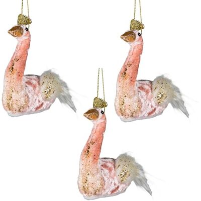 SHATCHI Lot de 3 cygnes rose clair 12 x 13 cm – Décorations à suspendre pour sapin de Noël – Ornements décoratifs festifs sur le thème des contes de fées SHATCHI Lot de 3 cygnes rose clair 12 x 13 cm – Décorations à suspendre pour sapin de Noël – Ornements décoratifs festifs sur le thème des contes de fées