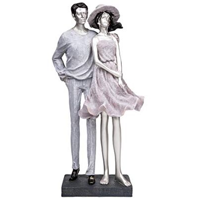 Figurine de Couple d'Été Maturi - Résine - 21x15x41cm - Décoration Maison Figurine de Couple d'Été Maturi - Résine - 21x15x41cm - Décoration Maison