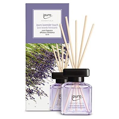Ipuro Parfum d'ambiance rafraîchissant lavande – Désodorisant discret avec notes de lavande apaisantes – élégant dans l'appartement pour une expérience parfumée puriste de 50 ml Ipuro Parfum d'ambiance rafraîchissant lavande – Désodorisant discret avec notes de lavande apaisantes – élégant dans l'appartement pour une expérience parfumée puriste de 50 ml