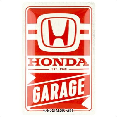 ART Plaque rétro, 20 x 30 cm, Honda AM – Garage – Idée cadeau pour fans de Honda, Official License Product (OLP), en métal, design vintage ART Plaque rétro, 20 x 30 cm, Honda AM – Garage – Idée cadeau pour fans de Honda, Official License Product (OLP), en métal, design vintage