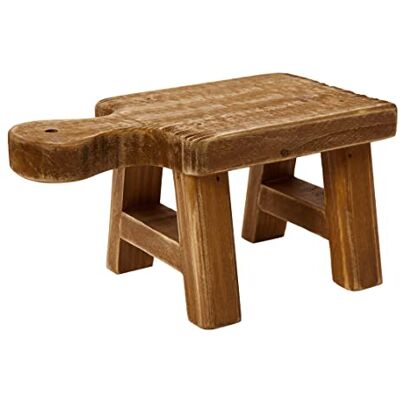 Creative DA6897 Piédestal en bois avec poignée, naturel, carré Creative DA6897 Piédestal en bois avec poignée, naturel, carré