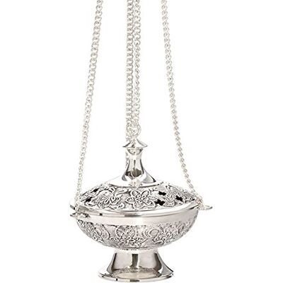 NKlaus Encensoir fait main argenté Déco ésotérique antique 1536 NKlaus Encensoir fait main argenté Déco ésotérique antique 1536