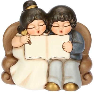 THUN Couple anniversaire avec livre en céramique, grand THUN Couple anniversaire avec livre en céramique, grand