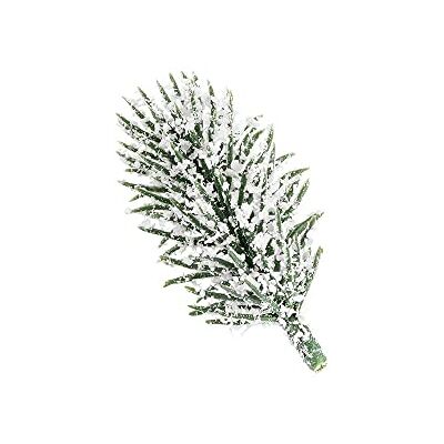Ideen mit Herz Lot de 55 branches de sapin artificielles avec neige décorative 6,5 cm de long Vert sapin Ideen mit Herz Lot de 55 branches de sapin artificielles avec neige décorative 6,5 cm de long Vert sapin