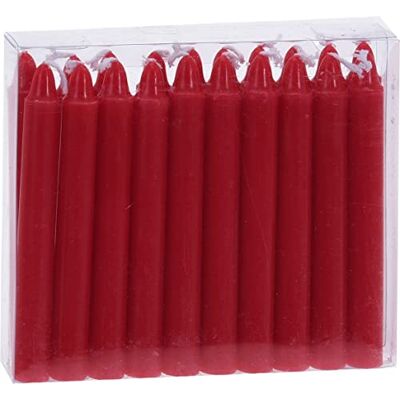 Spetebo Lot de 20 bougies décoratives en cire véritable pour sapin de Noël Hauteur : 10 cm Rouge Spetebo Lot de 20 bougies décoratives en cire véritable pour sapin de Noël Hauteur : 10 cm Rouge