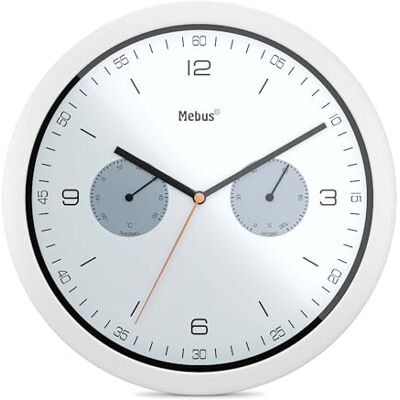 Horloge Murale Blanche Mebus 16101 - Horloge Murale Horloge Murale Blanche Mebus 16101 - Horloge Murale