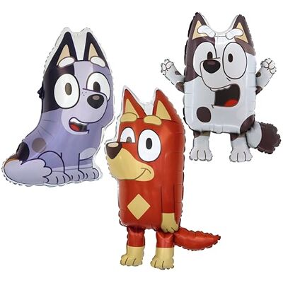 Toyland ® Lot de 3 Ballons alu Bluey 29" Muffin, 30" Socks & 34" Rusty Décorations de Fête pour Enfants Toyland ® Lot de 3 Ballons alu Bluey 29" Muffin, 30" Socks & 34" Rusty Décorations de Fête pour Enfants