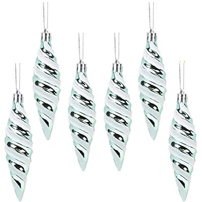 Christmas Concepts ® Lot de 6 grandes boules de Noël en forme de spirale 110 mm – Brillantes et pailletées – Décorations pour sapin de Noël (vert menthe) Christmas Concepts ® Lot de 6 grandes boules de Noël en forme de spirale 110 mm – Brillantes et pailletées – Décorations pour sapin de Noël (vert menthe)