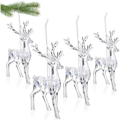 com-four ® 4x cintres pour sapin de Noël en acrylique, cintres de Noël les fenêtres et les portes décorations pour sapin de Noël com-four ® 4x cintres pour sapin de Noël en acrylique, cintres de Noël les fenêtres et les portes décorations pour sapin de Noël