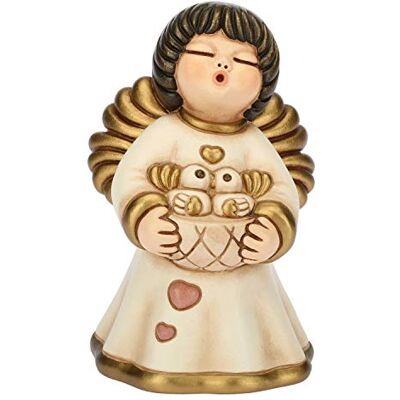THUN Ange de la famille avec oiseaux Petit format Céramique 11,2 cm h THUN Ange de la famille avec oiseaux Petit format Céramique 11,2 cm h