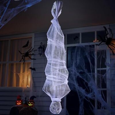 JOYIN Corps de cocon d'Halloween à suspendre 180 cm Pour décorations d'Halloween en plein air Accessoires de taille réelle Décoration de corps de squelette effrayant Cimetière Halloween JOYIN Corps de cocon d'Halloween à suspendre 180 cm Pour décorations d'Halloween en plein air Accessoires de taille réelle Décoration de corps de squelette effrayant Cimetière Halloween
