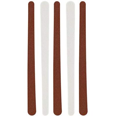 Modelcraft Lot de 10 bâtons de ponçage double grain Marron/blanc 170 mm Modelcraft Lot de 10 bâtons de ponçage double grain Marron/blanc 170 mm