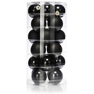 com-four ® 24x boules de Noël, boules de sapin de Noël en verre véritable décorations de sapin pour le sapin de Noël Ø 6 cm com-four ® 24x boules de Noël, boules de sapin de Noël en verre véritable décorations de sapin pour le sapin de Noël Ø 6 cm