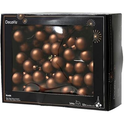 Kaemingk Lot de 144 boules de Noël sur fil de verre 2,5 cm Baies en miroir mat Petites boules décoratives Décoration de Noël et décoration de Noël Marron expresso Kaemingk Lot de 144 boules de Noël sur fil de verre 2,5 cm Baies en miroir mat Petites boules décoratives Décoration de Noël et décoration de Noël Marron expresso